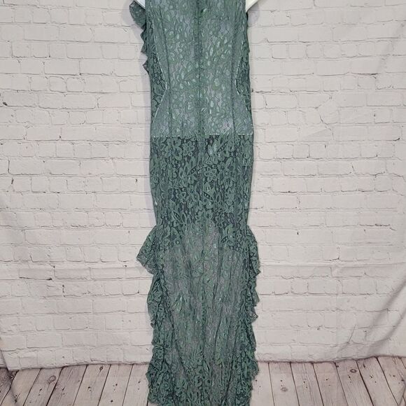 Women's Floral Lace High Low Tail Dress 2XL - Picture 5 of 5
